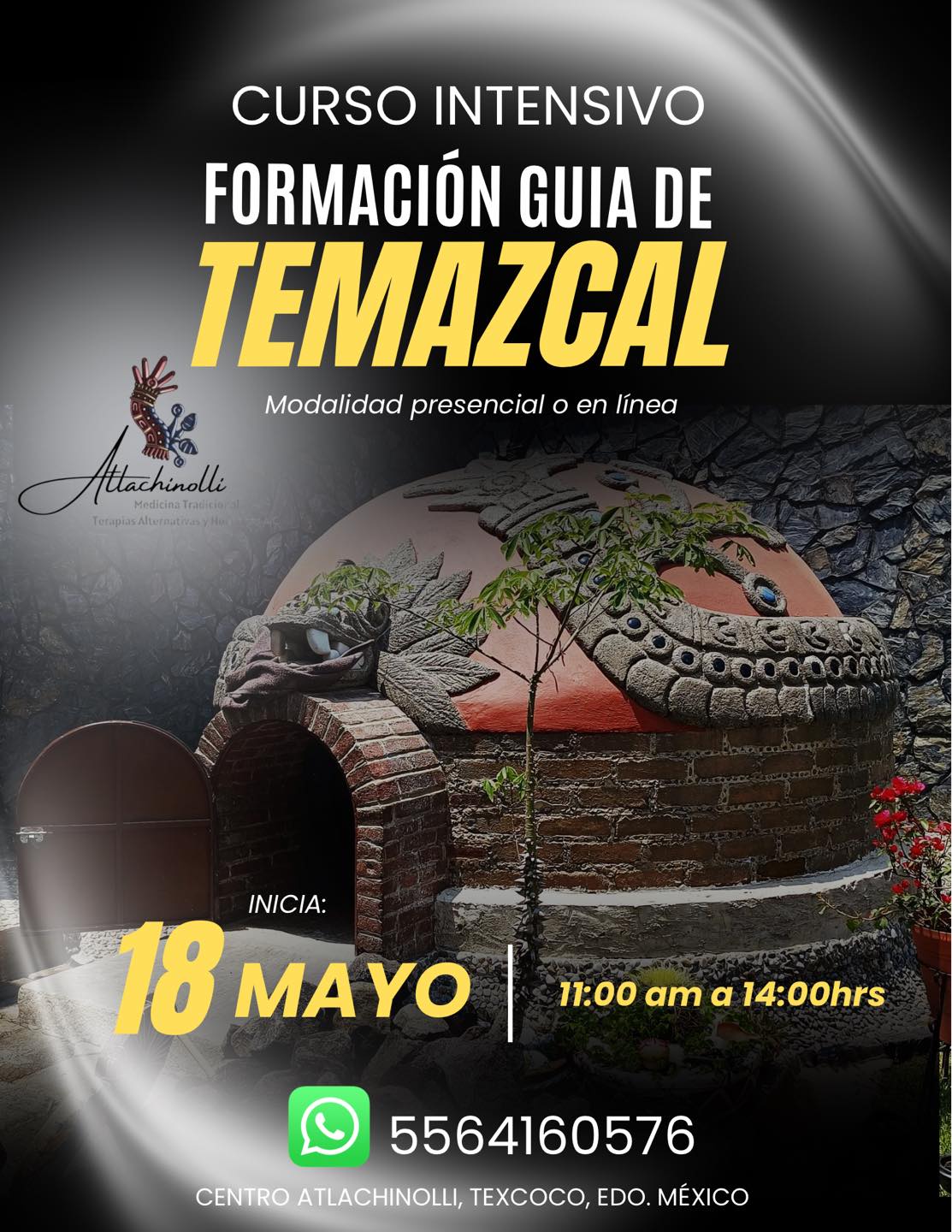 Centro Atlachinolli Texcoco Facebook ad: CURSO / FORMACIÓN INTENSIVA