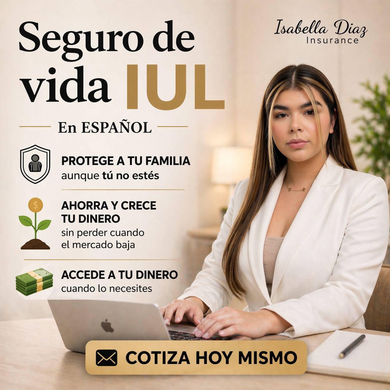 Isabella diaz Insurance Facebook ad