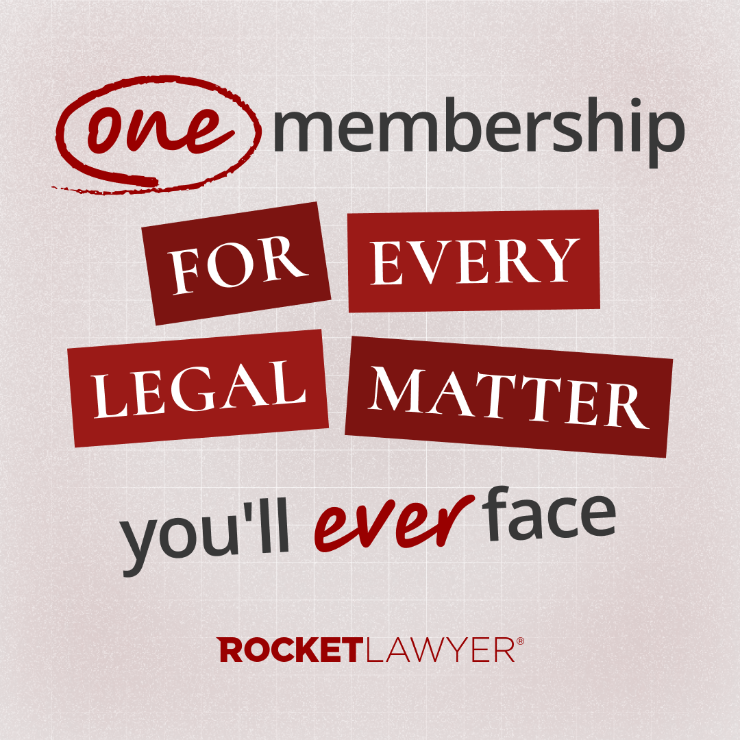 Rocket Lawyer Facebook ad: Legal Help on Your Terms
