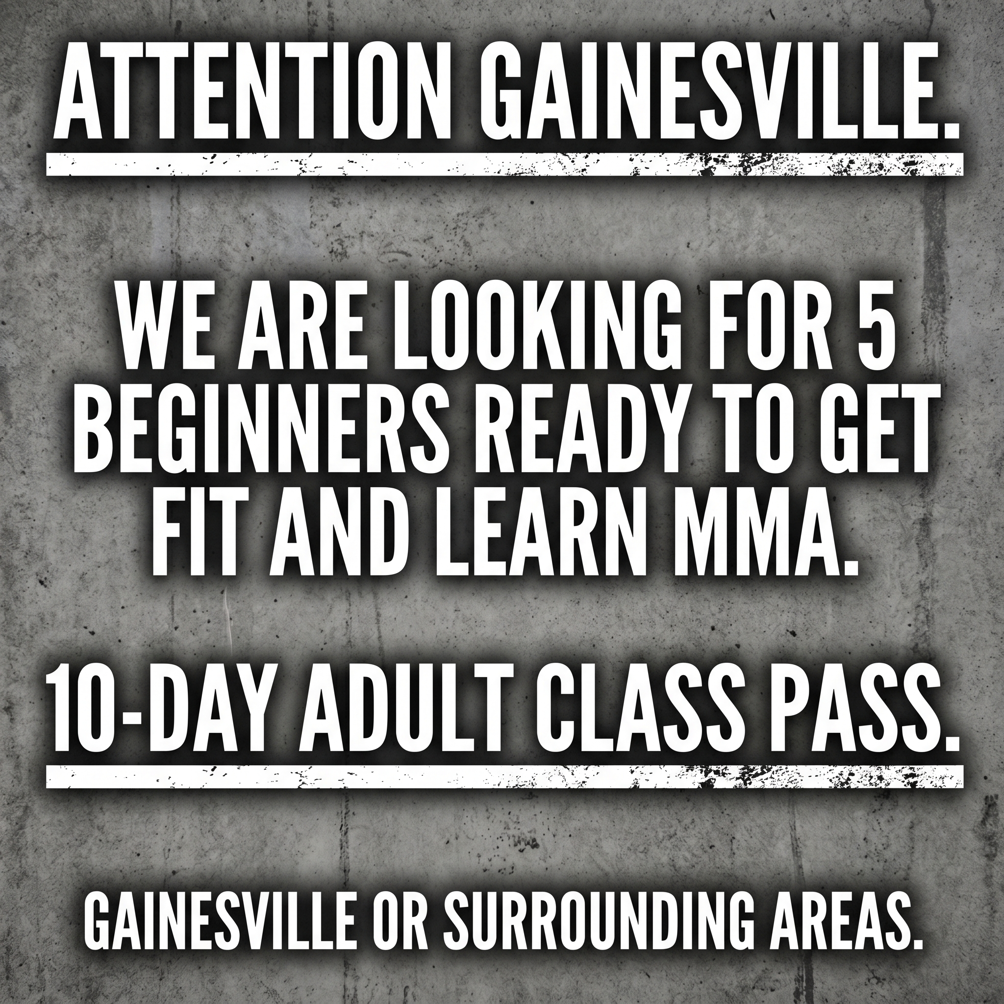 Full Throttle Fitness and MMA  Facebook ad