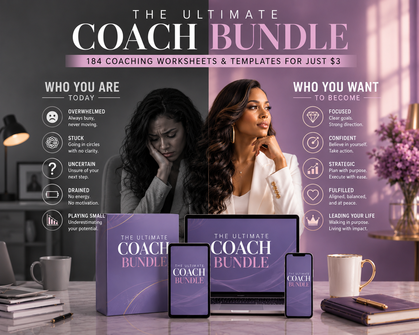 Wealth Ascension For Coaches & Entrepreneurs Facebook ad: 184 Coach Templates Just $3