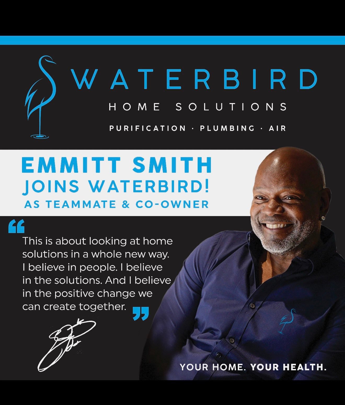 Waterbird Home Solutions Facebook ad: BIG NEWS even BIGGER MISSION!