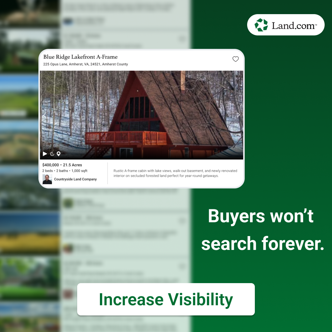 Land.com Facebook ad: Get Your Listings Off the Market