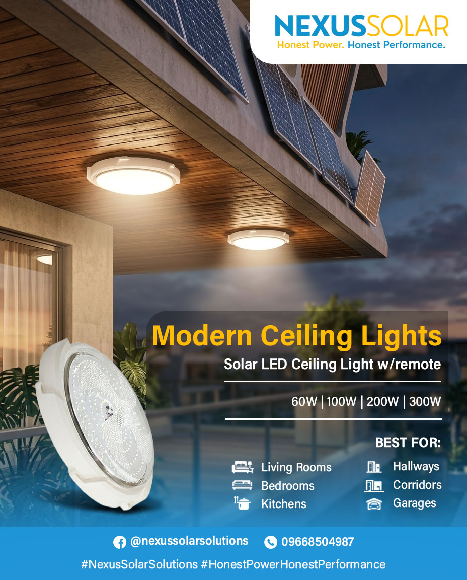Nexus Solar Solutions Facebook ad: Upgrade your space with smart solar lighting.