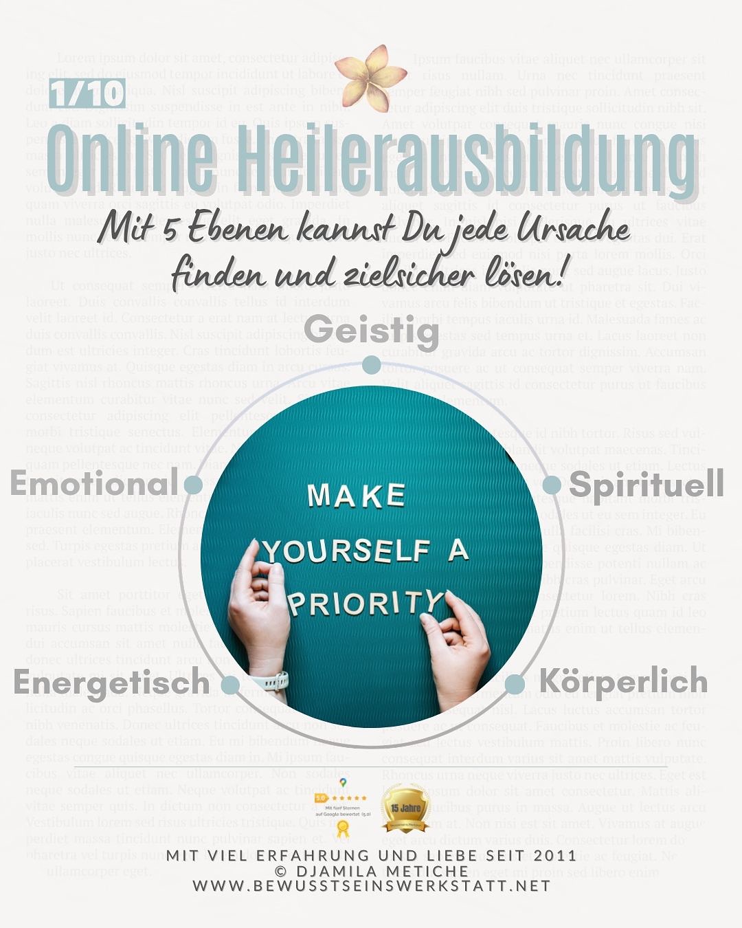 Bewusstseins.Werkstatt Facebook ad: Die Online Heilerausbildung ist etwas ganz Besonderes, denn…