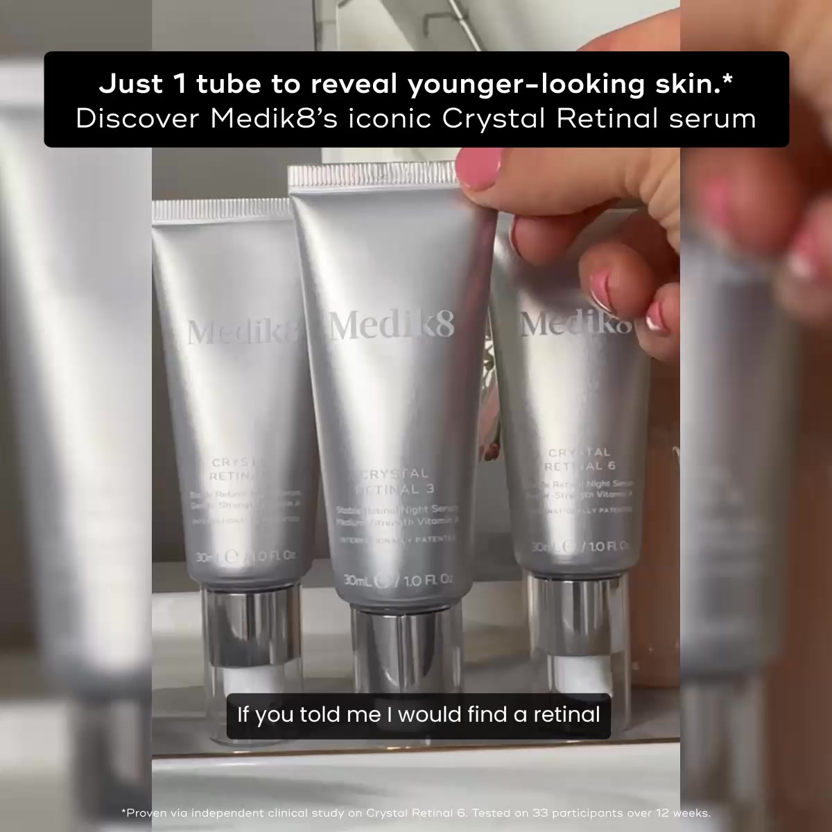 Medik8 Facebook ad: The No.1 Retinal Serum Worldwide*