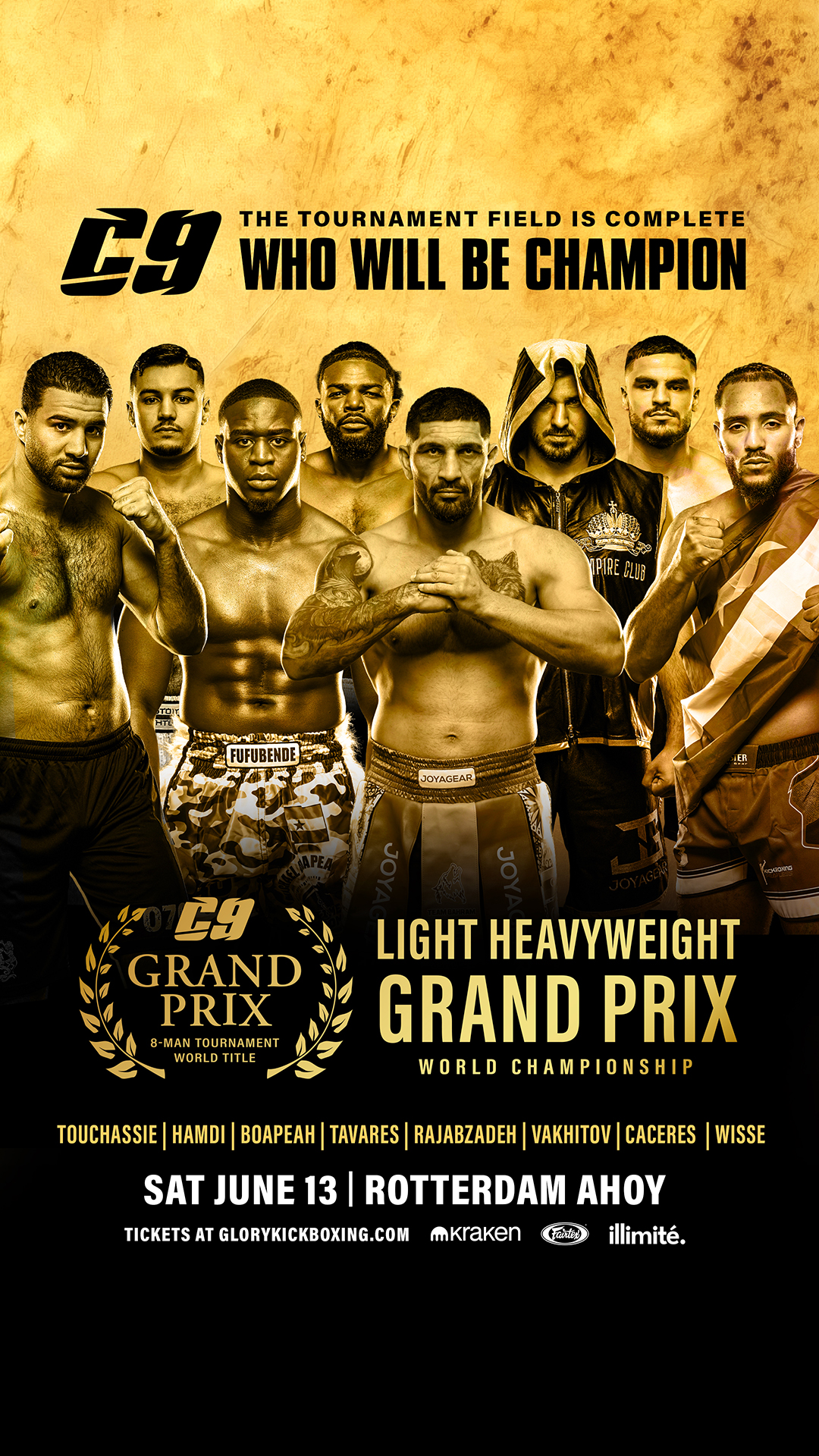 GLORY Kickboxing Facebook ad from May 5, 2026