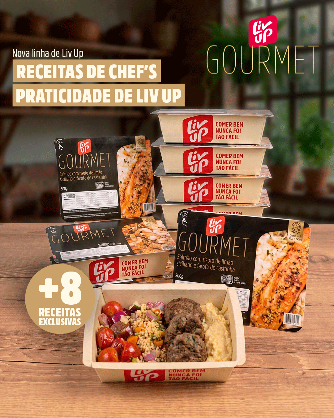 Liv Up Facebook ad: Gourmet a partir de R$ 26,99
