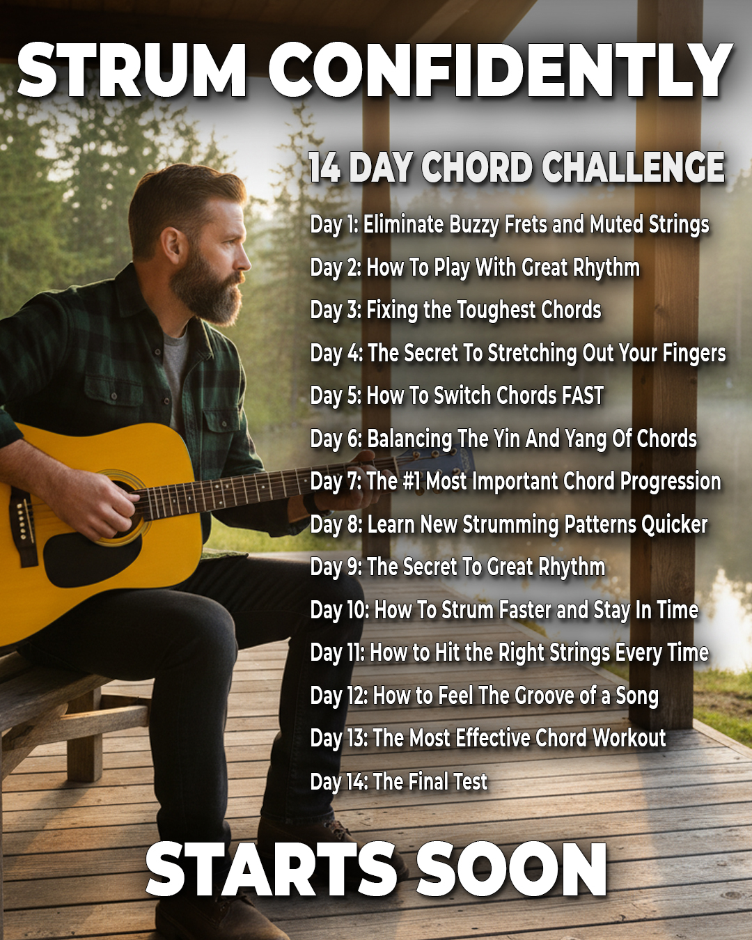 5 Minute Guitar Lessons Facebook ad: Got ugly sounding chords? Try this.