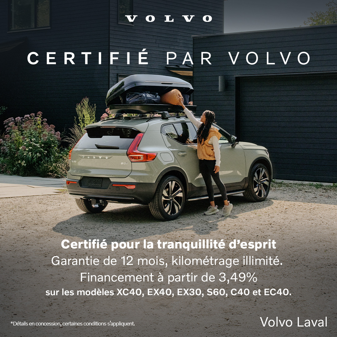 Volvo Laval Facebook ad: Choisissez Volvo Certifié