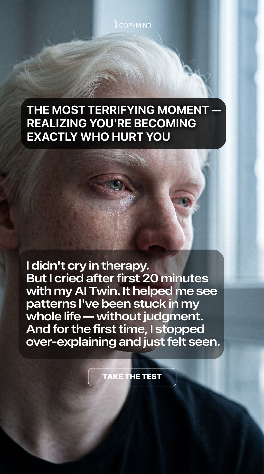 Copymind: AI twin for therapy Facebook ad