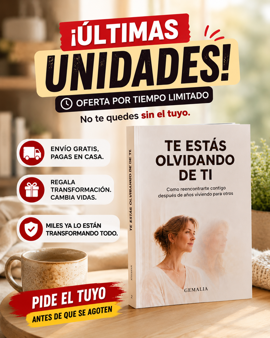 Gemalia Facebook ad: ¡Envío Gratis y Pago en Casa!