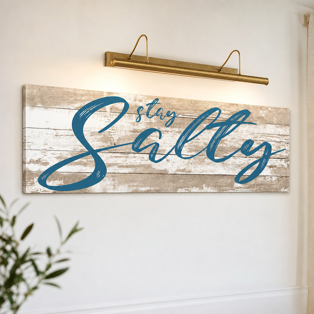 Tailored Canvases - Personalized Art Facebook ad: Stay Salty Coastal Sign II | Made in the USA | Ships Fast