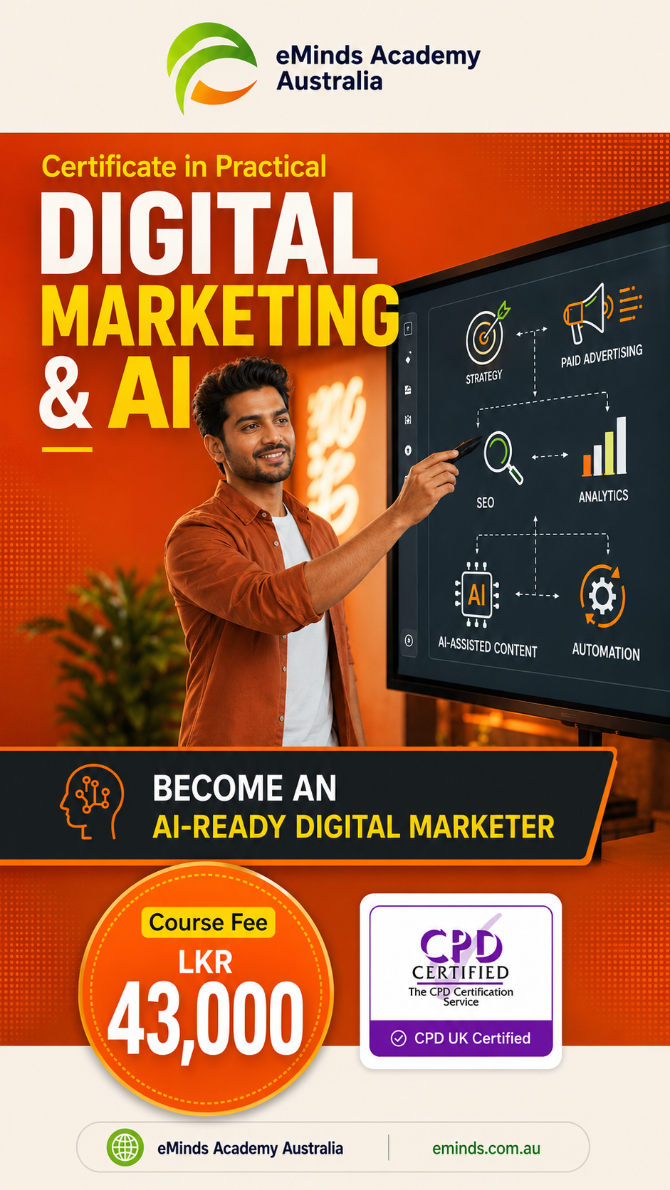 EMinds Academy Australia Facebook ad