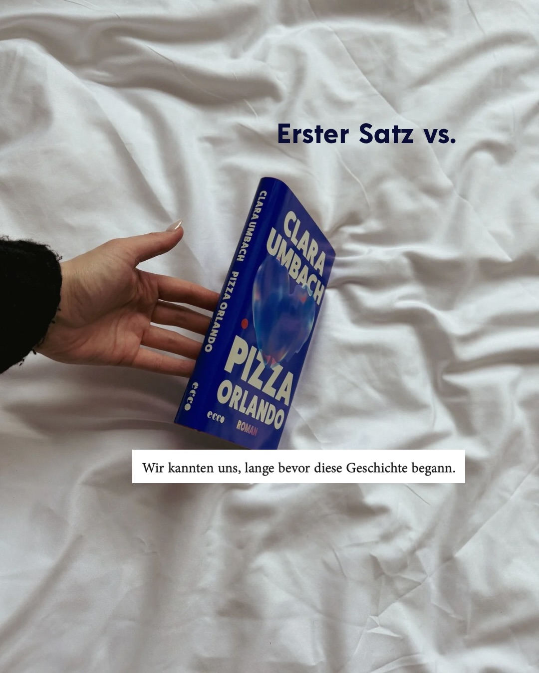 Ecco Verlag Facebook ad: Wir spielen mal wieder eine Runde Erster Satz…