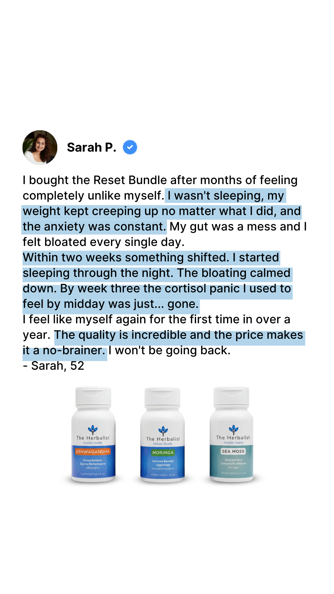 theherbalist.co.za Facebook ad