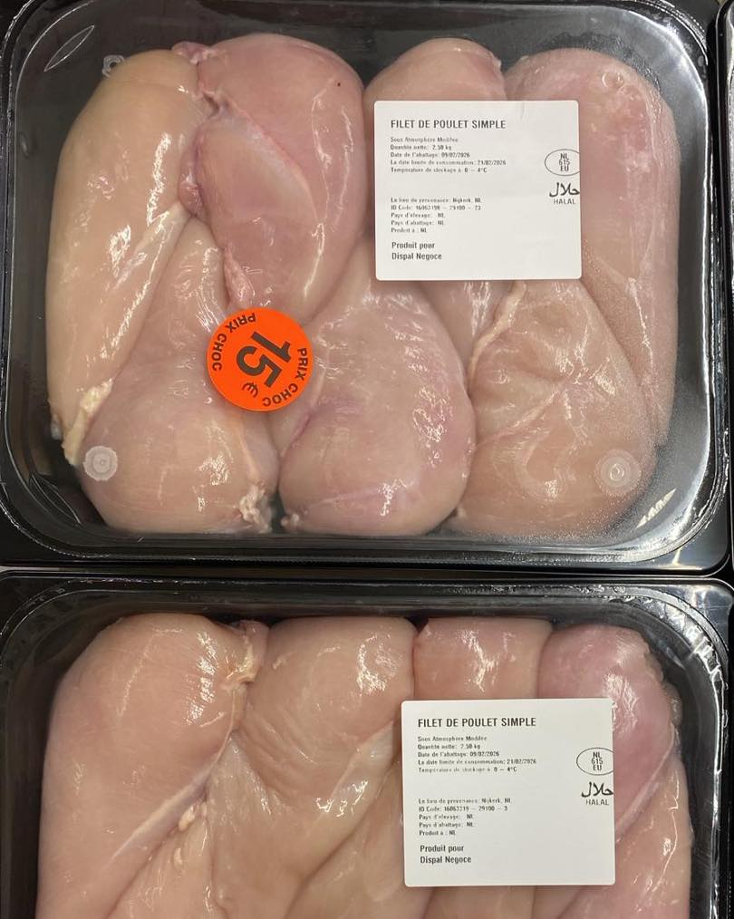 Halle O Discount Lognes Facebook ad: Filet de poulet halal