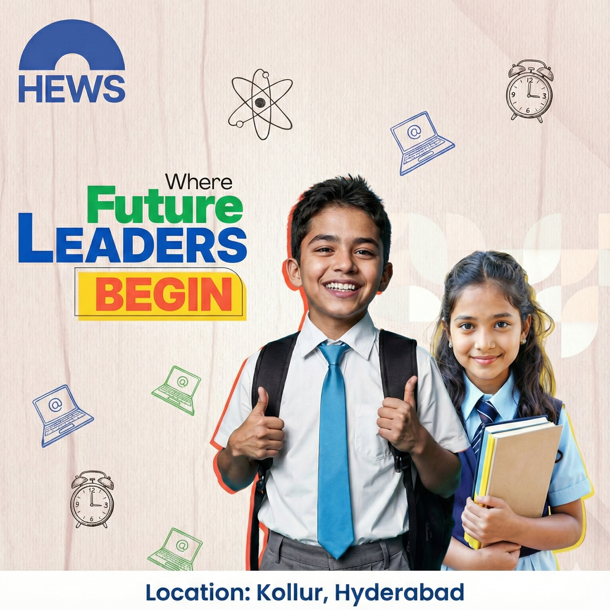 HEWS - Horizon Experiential World School Facebook ad: Follow us on Instagram to explore an education…