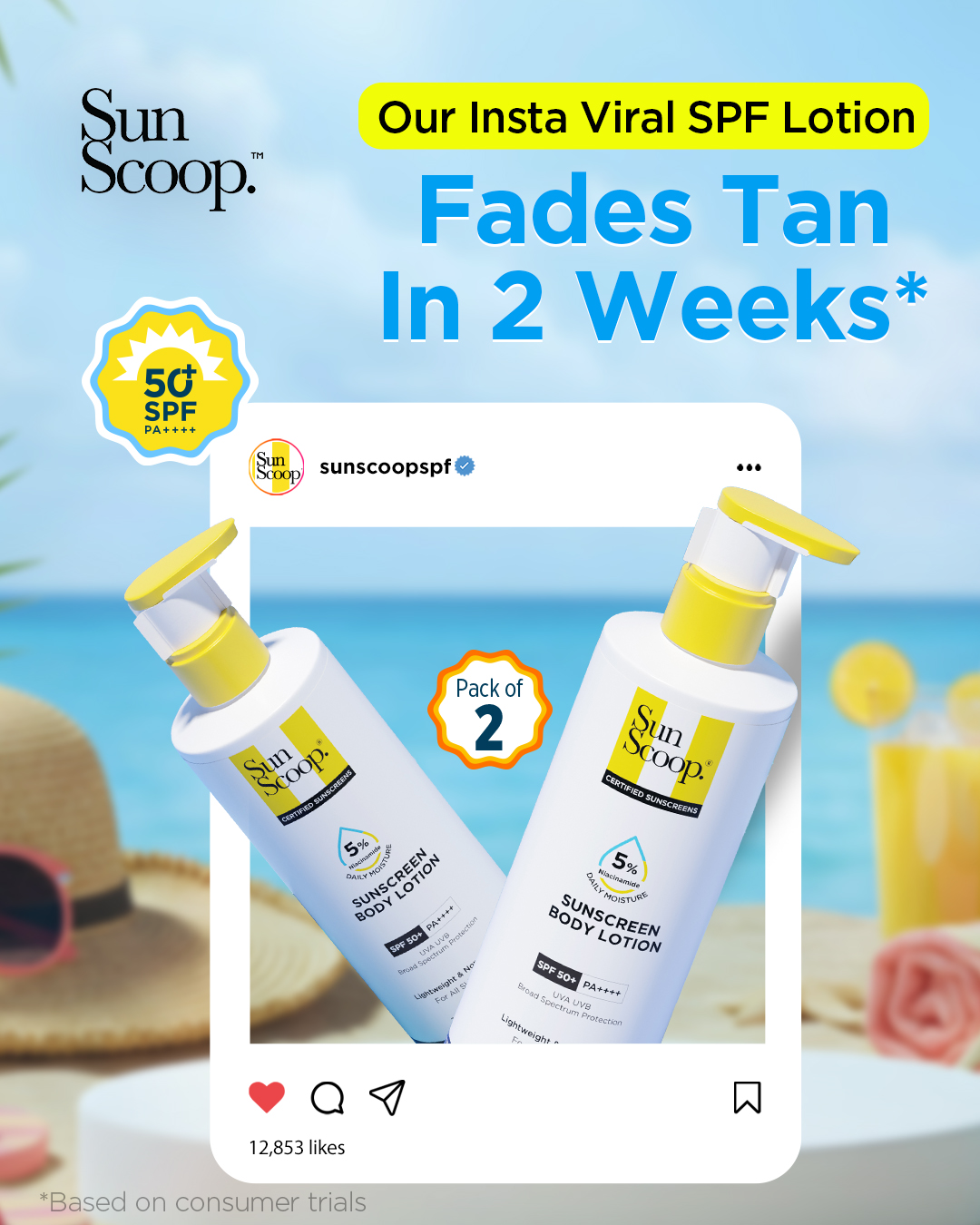 Sunscoop SPF Facebook ad