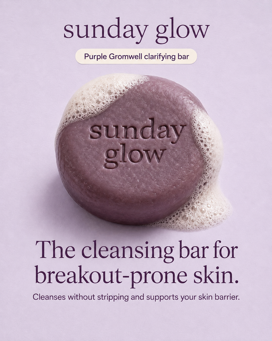 Sunday Glow Facebook ad: Handmade in small batches