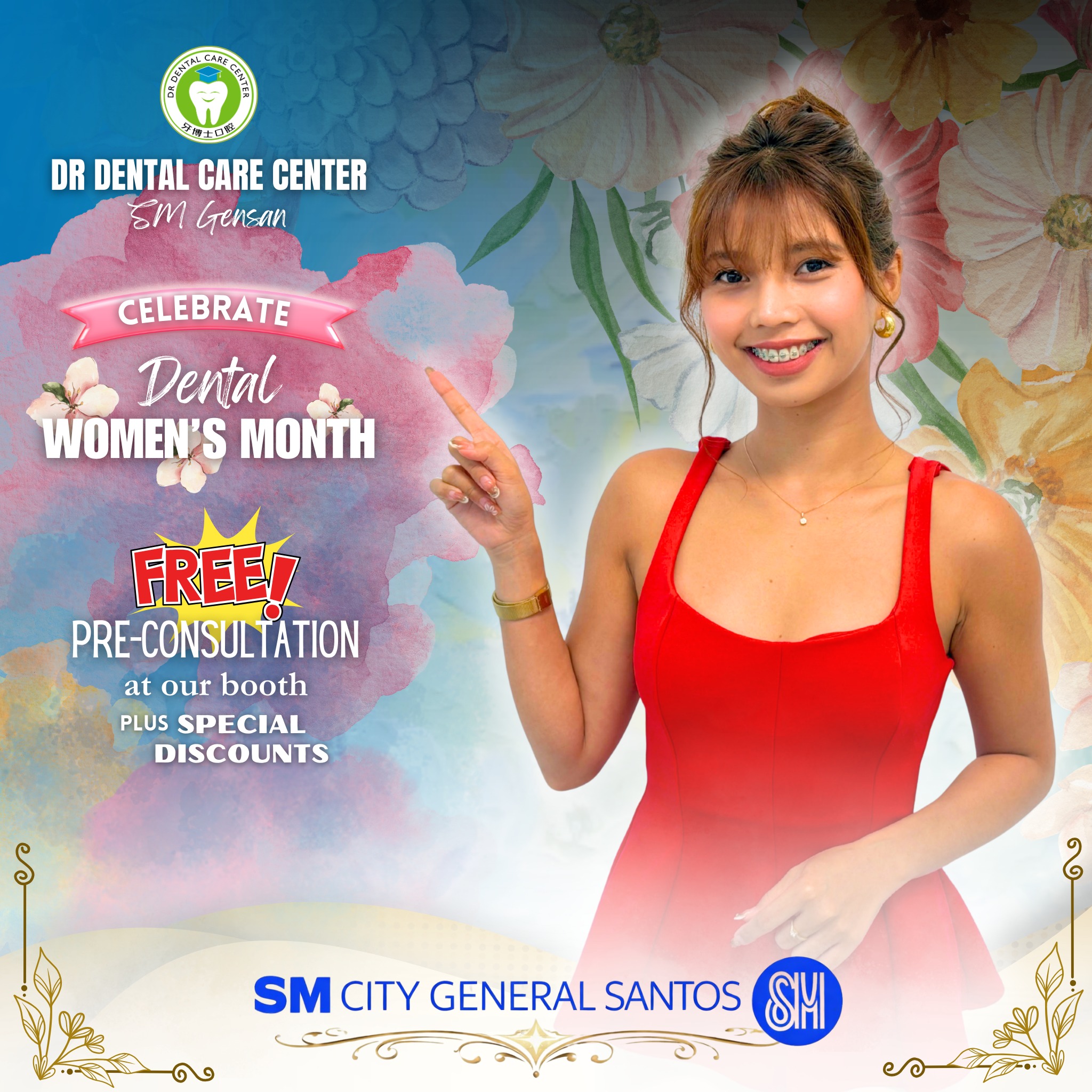 DR Dental Care Center - SM Gensan Facebook ad: Celebrate Dental Women's Month with Dr.