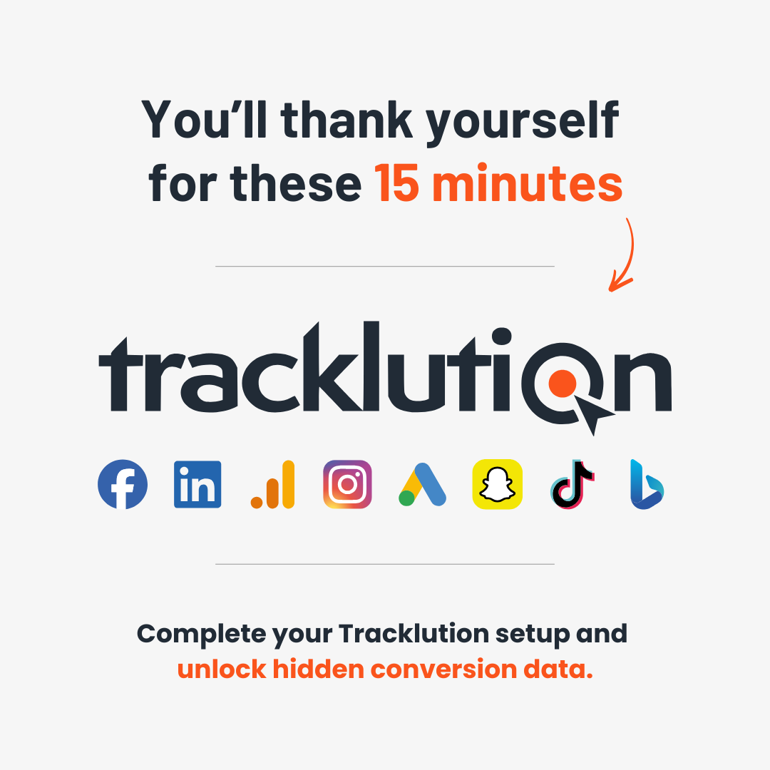 Tracklution Facebook ad