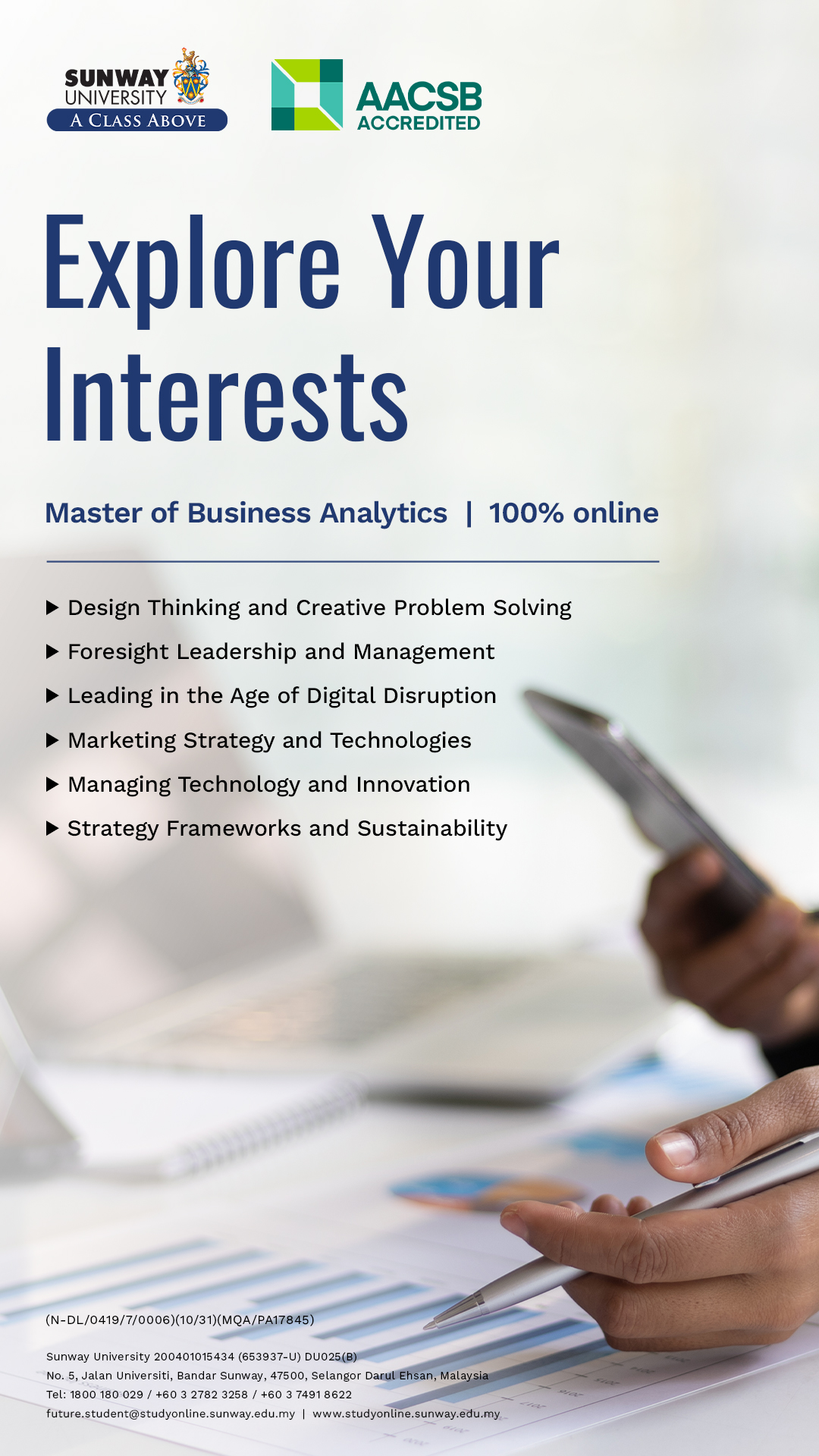 Sunway University Online Facebook ad