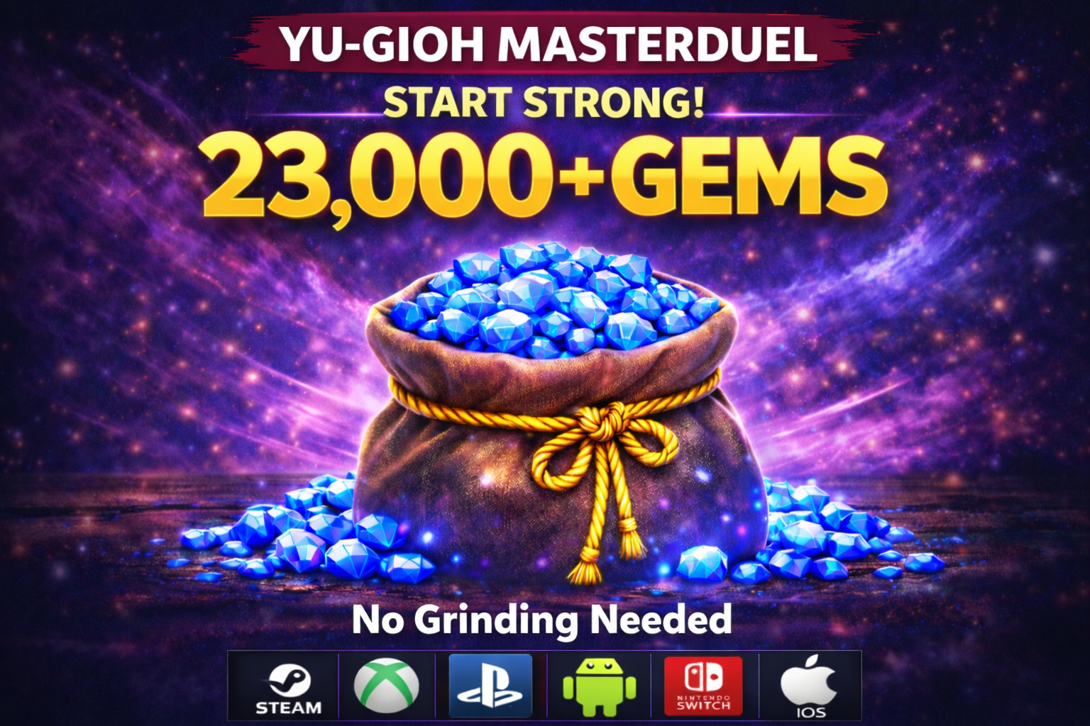 Gameshark Facebook ad: 23,000+ Gems Master Duel Account