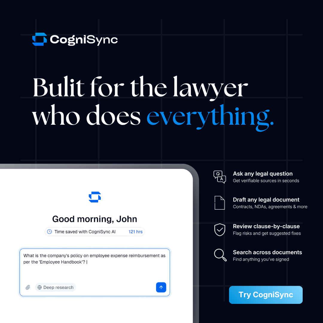 CogniSync AI Facebook ad: AI Built for Solo Lawyers, $69/month