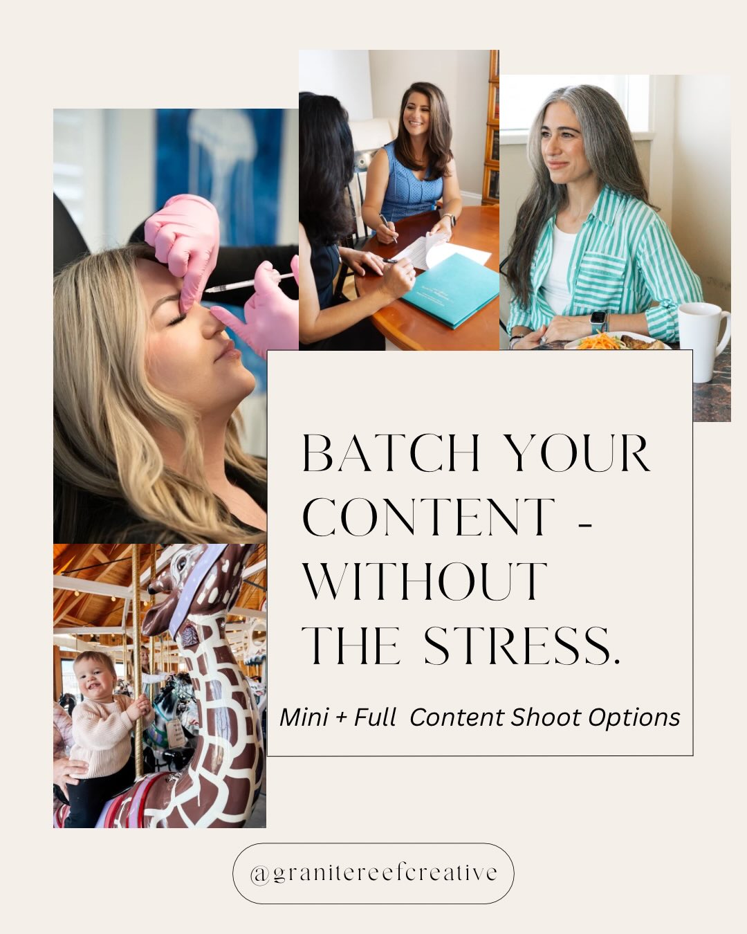 Granite Reef Creative Facebook ad: Creating content doesn’t have to feel like something…