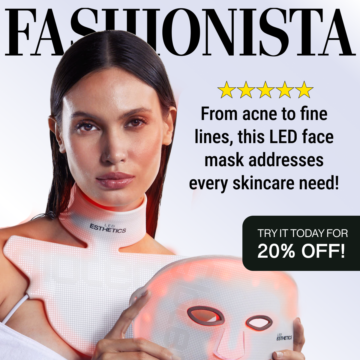 LED Esthetics Facebook ad from Jul 14, 2026
