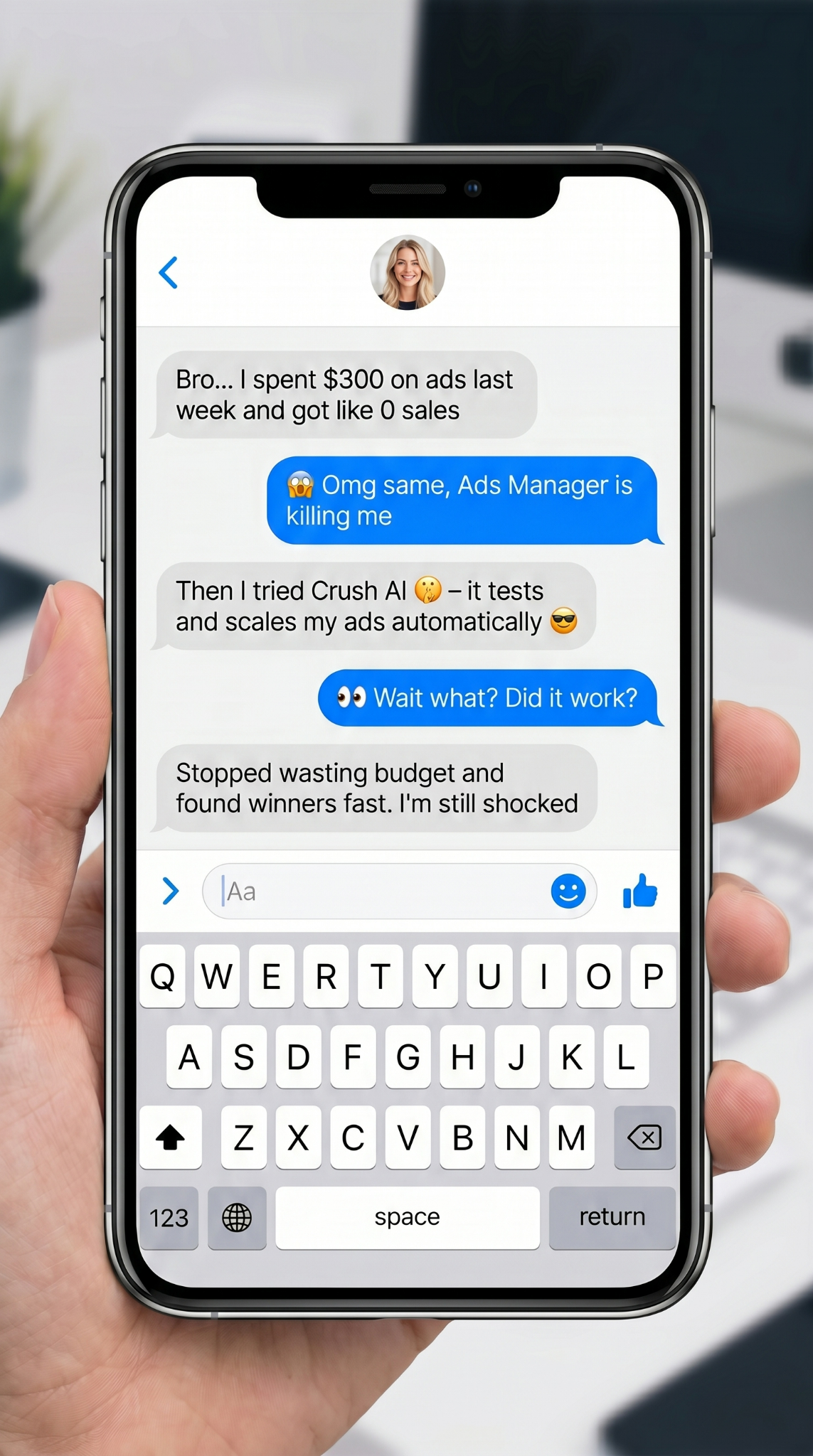 trycrush.ai Facebook ad
