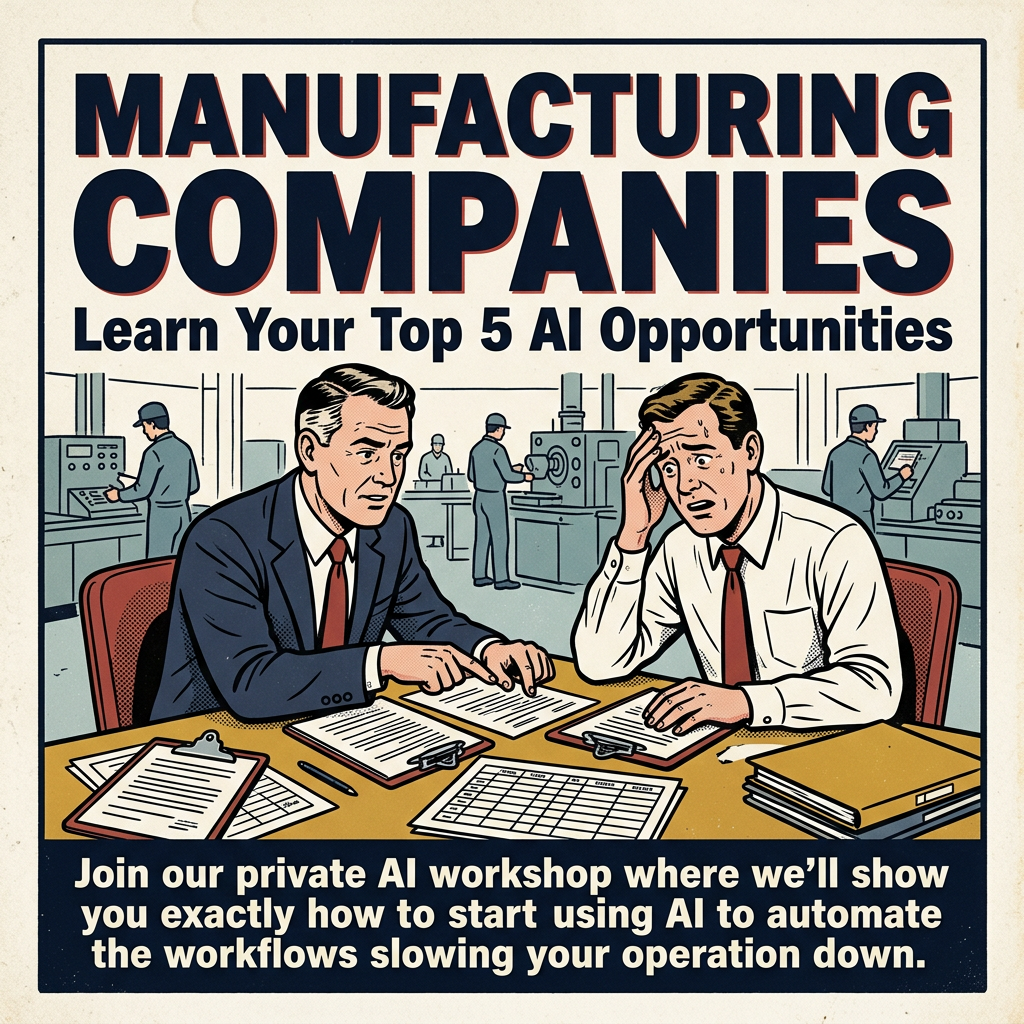 ResultsIQ AI Facebook ad: Free AI Manufacturing Workshop