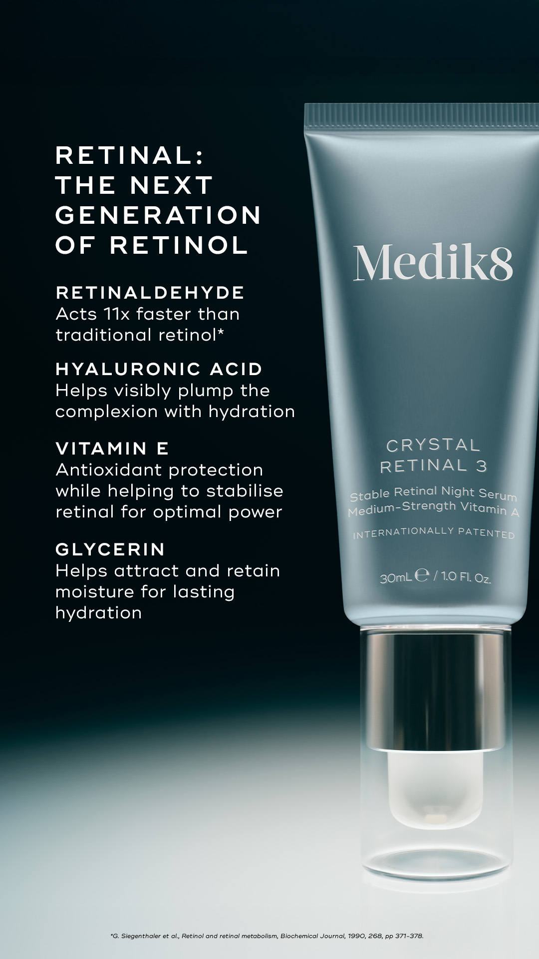 Medik8 Facebook ad: The No.1 Retinal Serum Worldwide*
