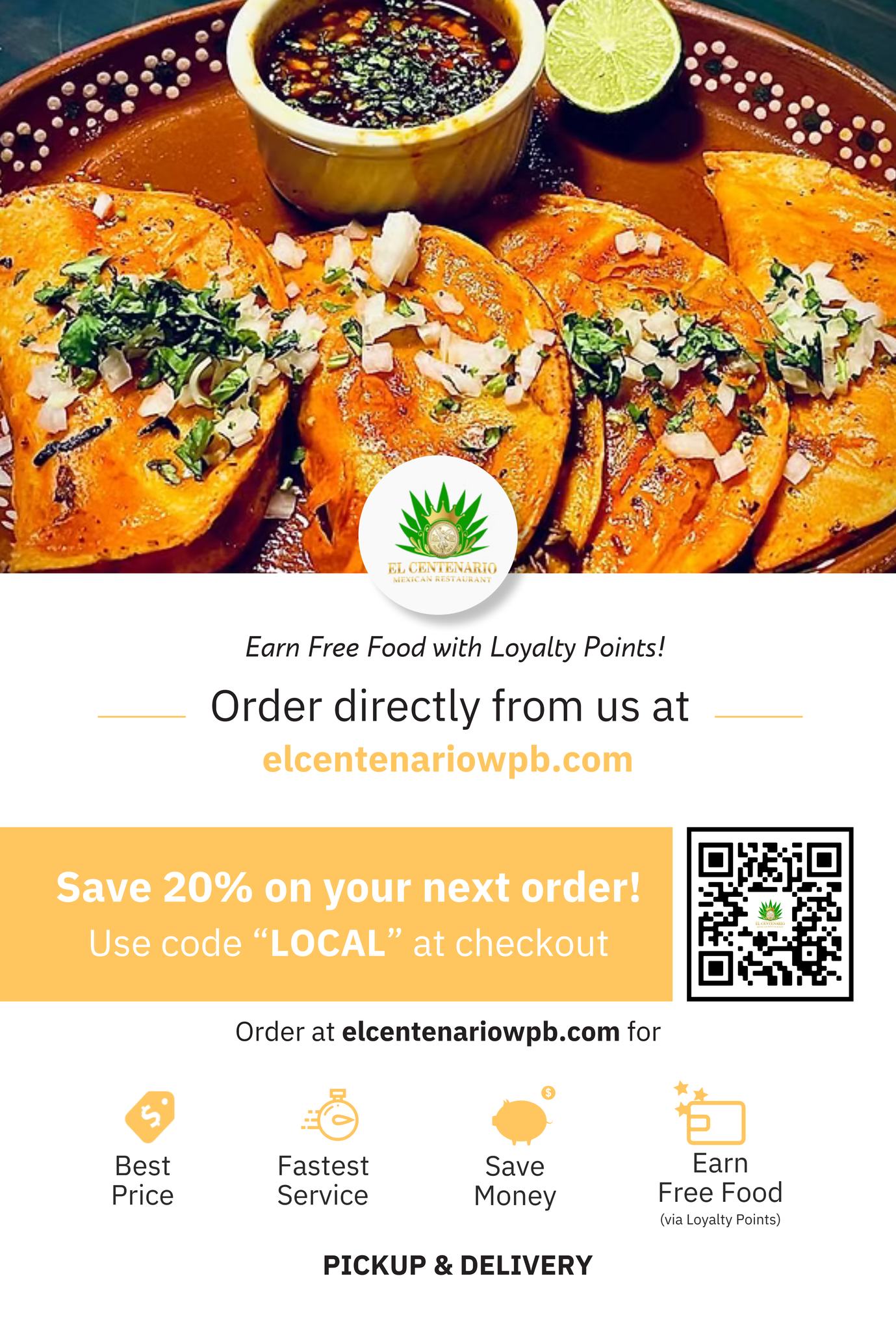 El Centenario WPB Facebook ad: Best Mexican food in Greenacres, FL | El Centenario WPB