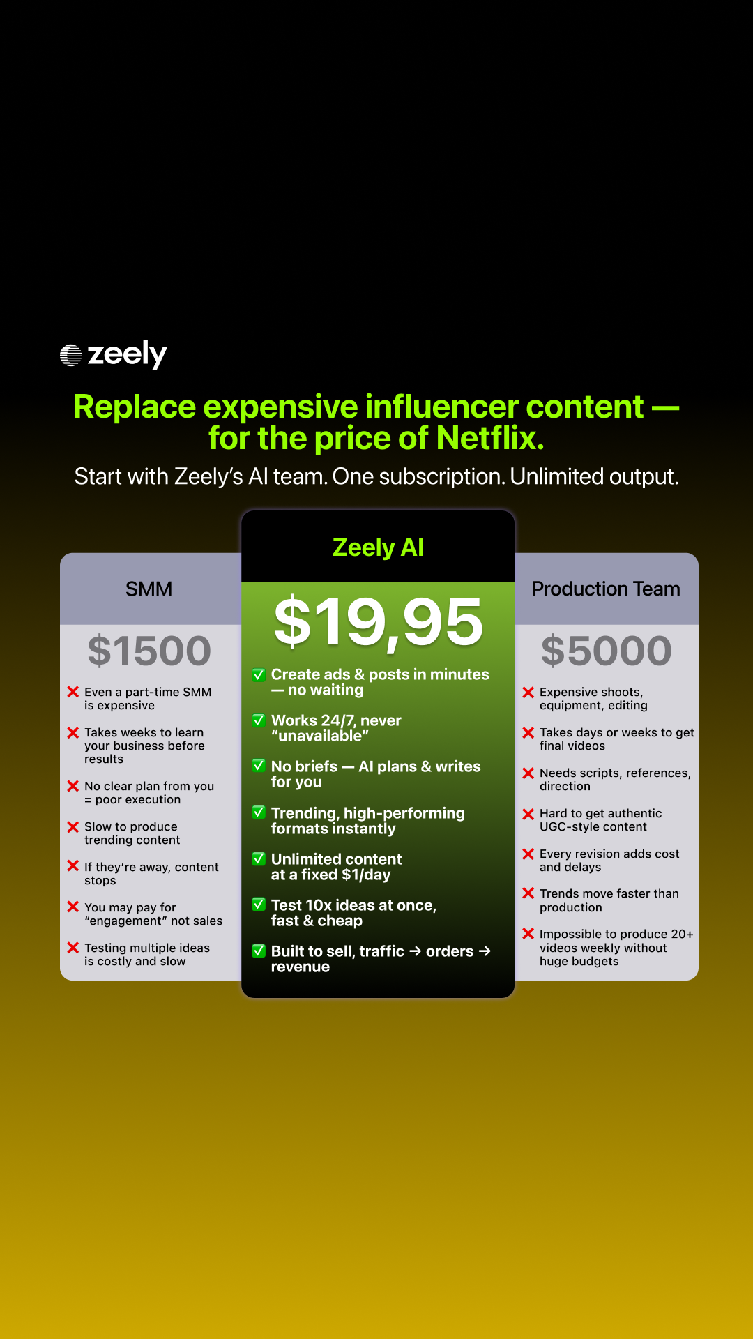 Zeely Facebook ad