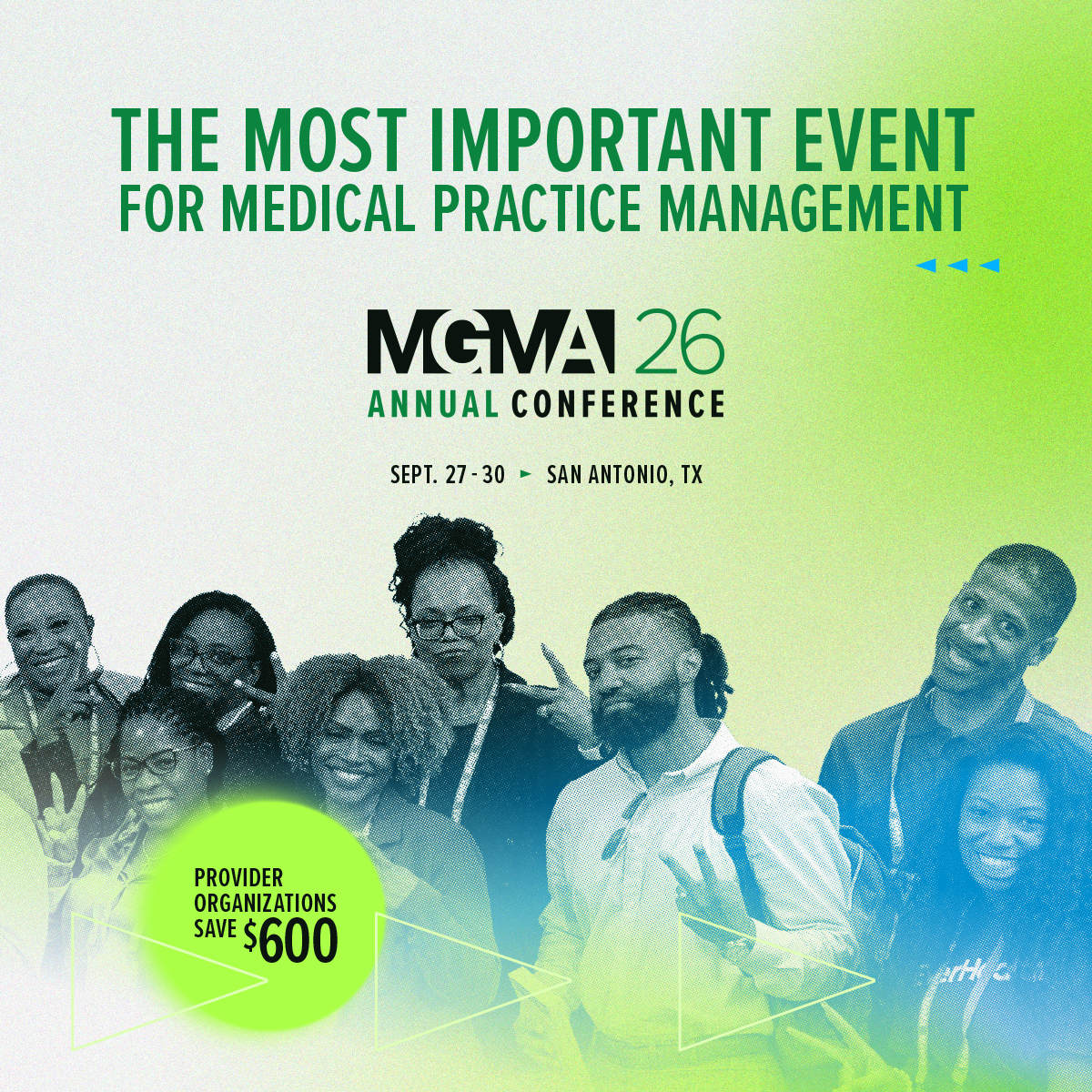 Medical Group Management Association (MGMA) Facebook ad: Register Today & Save