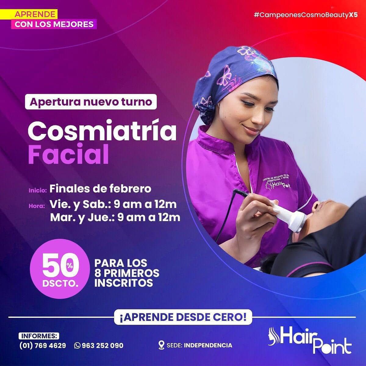 HAIR POINT Instituto De Cosmetología , Estilismo y Estética Integral Facebook ad