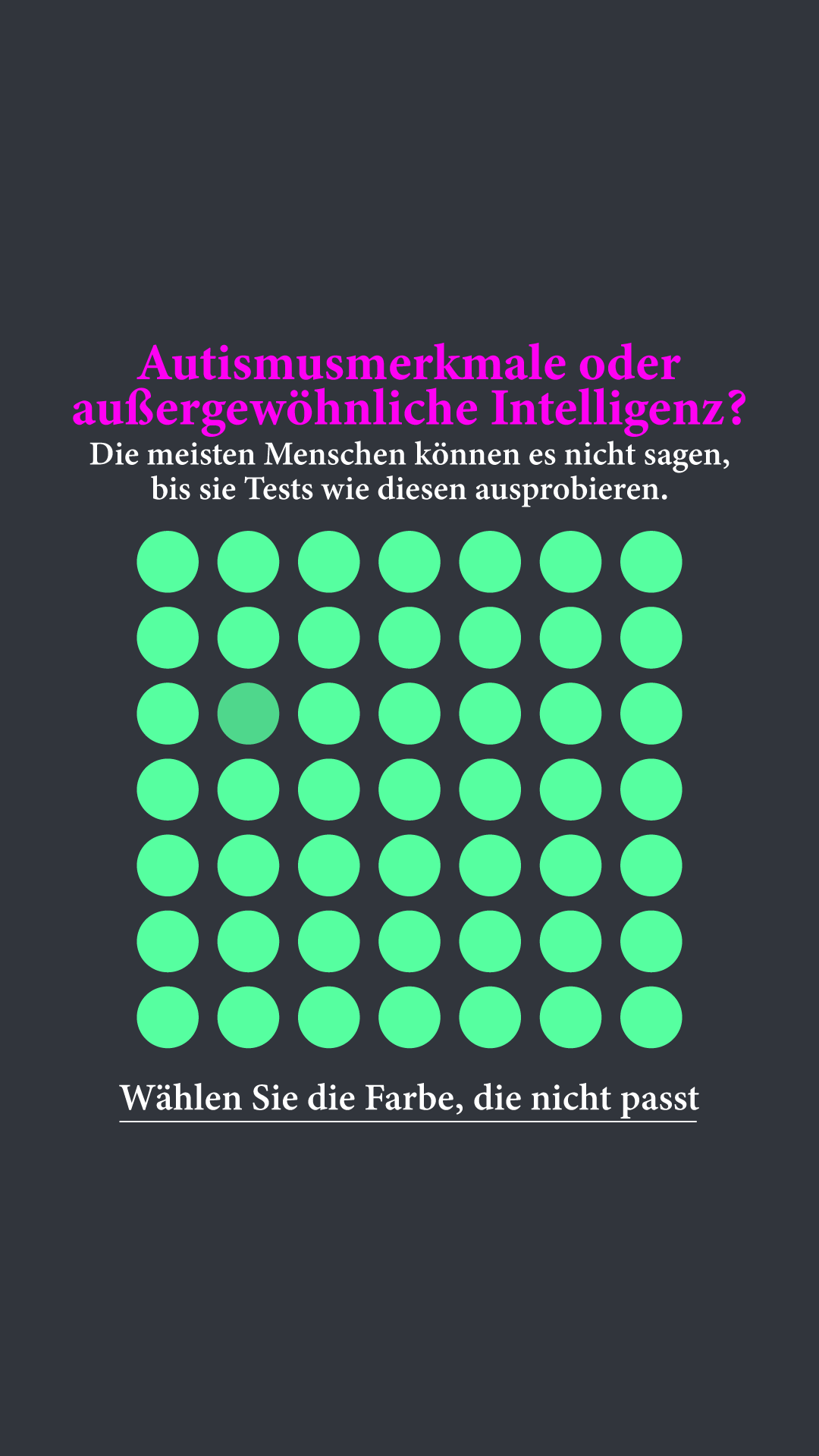 International IQ test Facebook ad