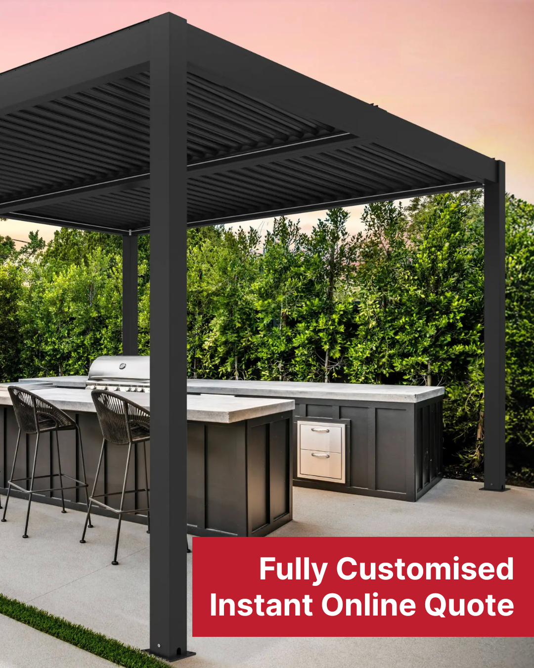 The Louvre Lounge Facebook ad: Perfect for DIY Pergola Installation