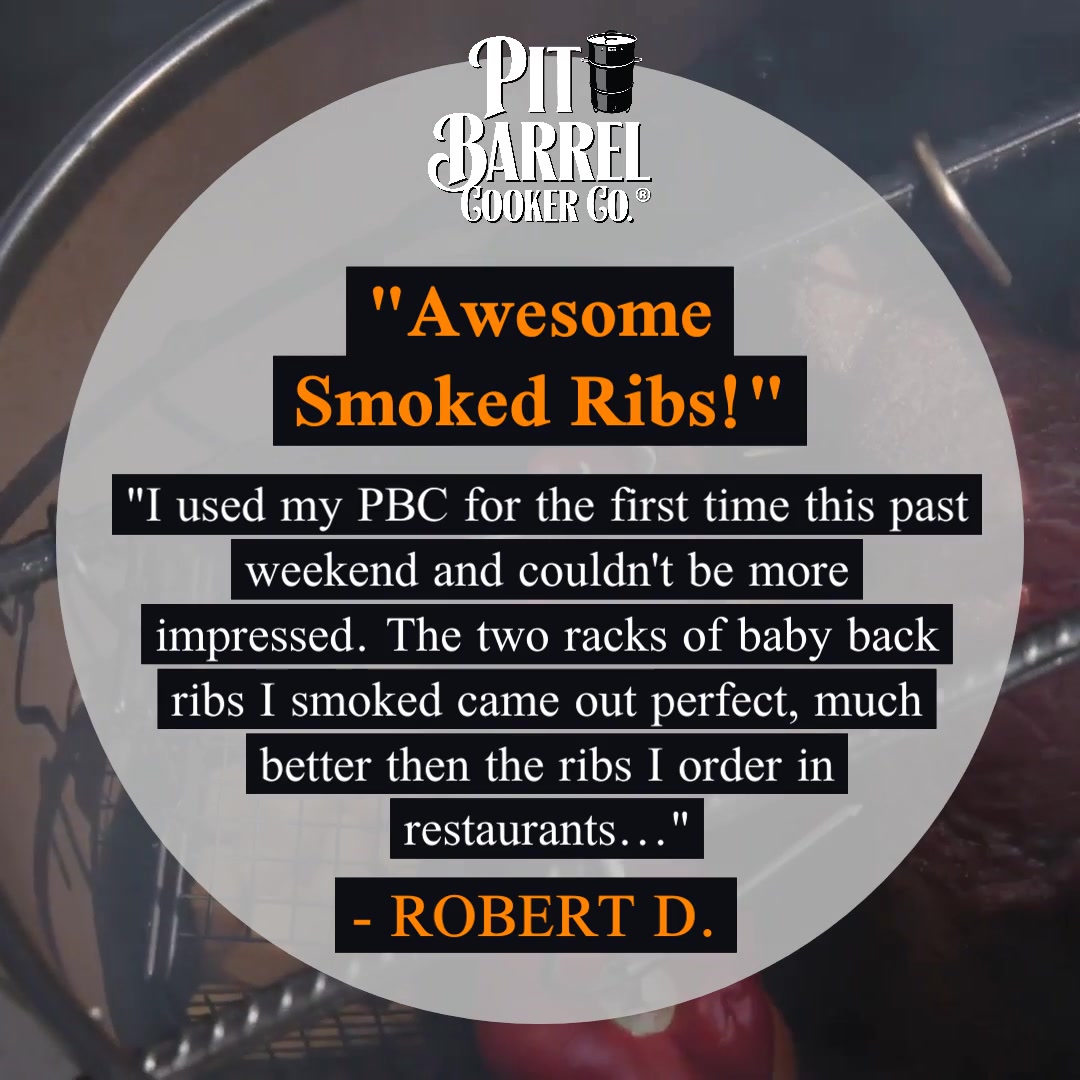 Pit Barrel Cooker Co. Facebook ad: Small or large crowd, home or away-there’s a…