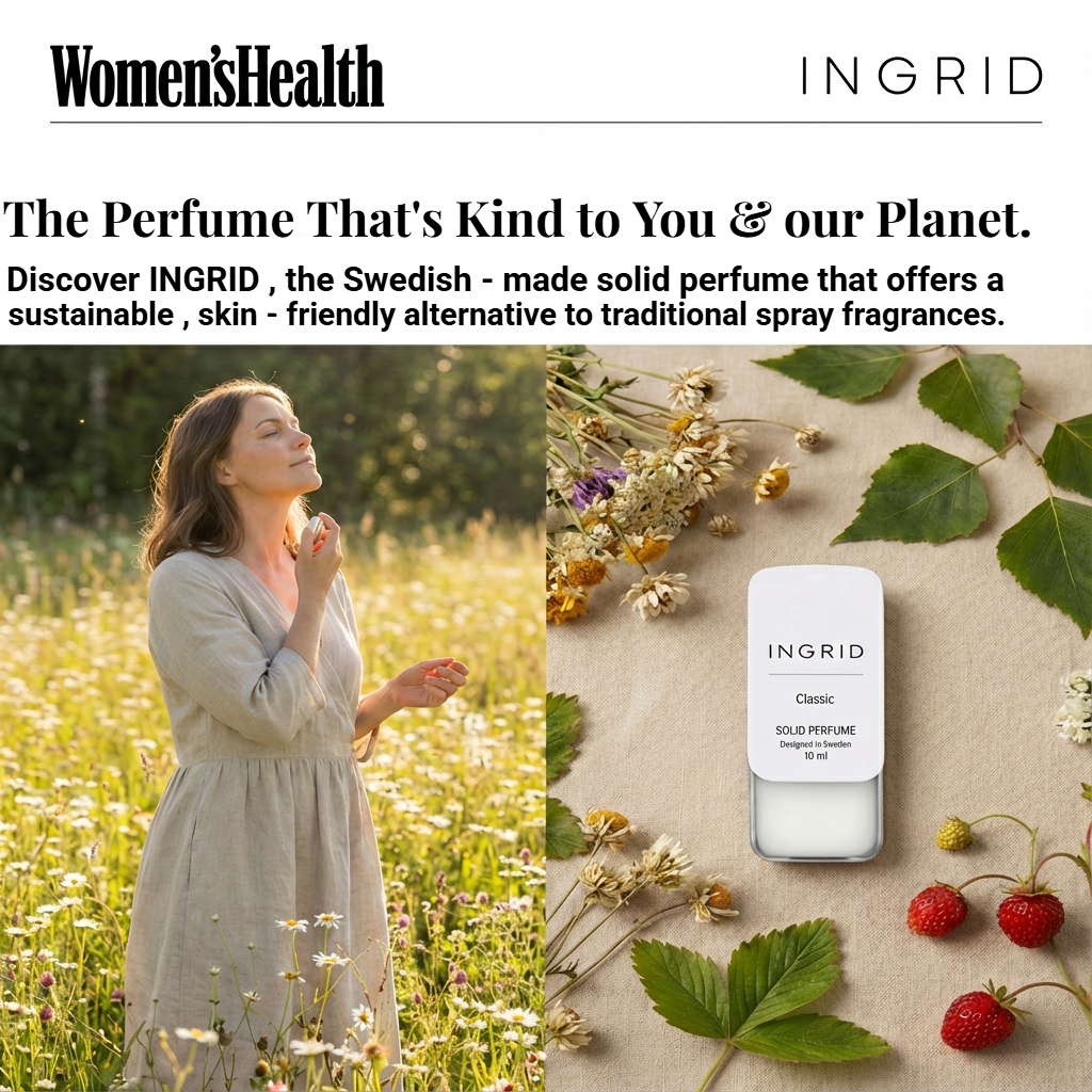 Heyingrid.com Facebook ad: Perfume without water or alcohol