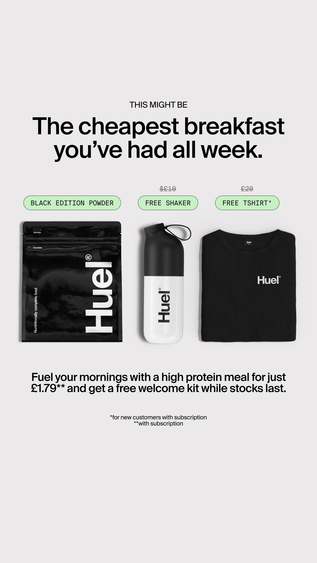 Huel Facebook ad