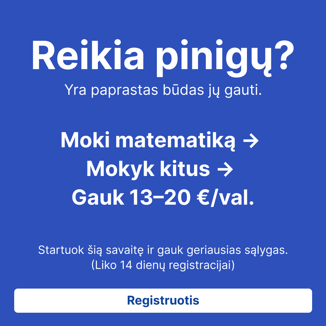 Korepetitoriai.lt Facebook ad