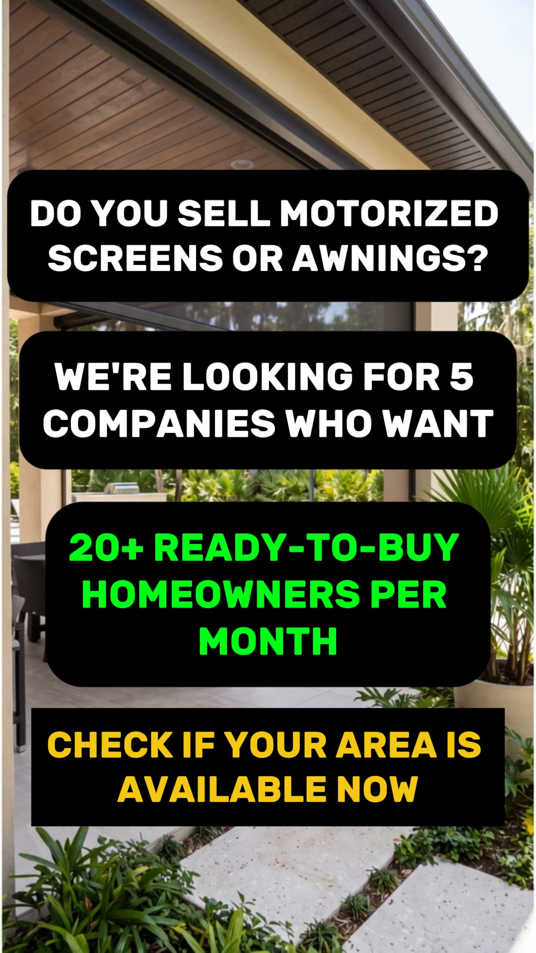 ShadePro Digital Facebook ad: 20+ Ready-to-Buy Homeowners - Guaranteed