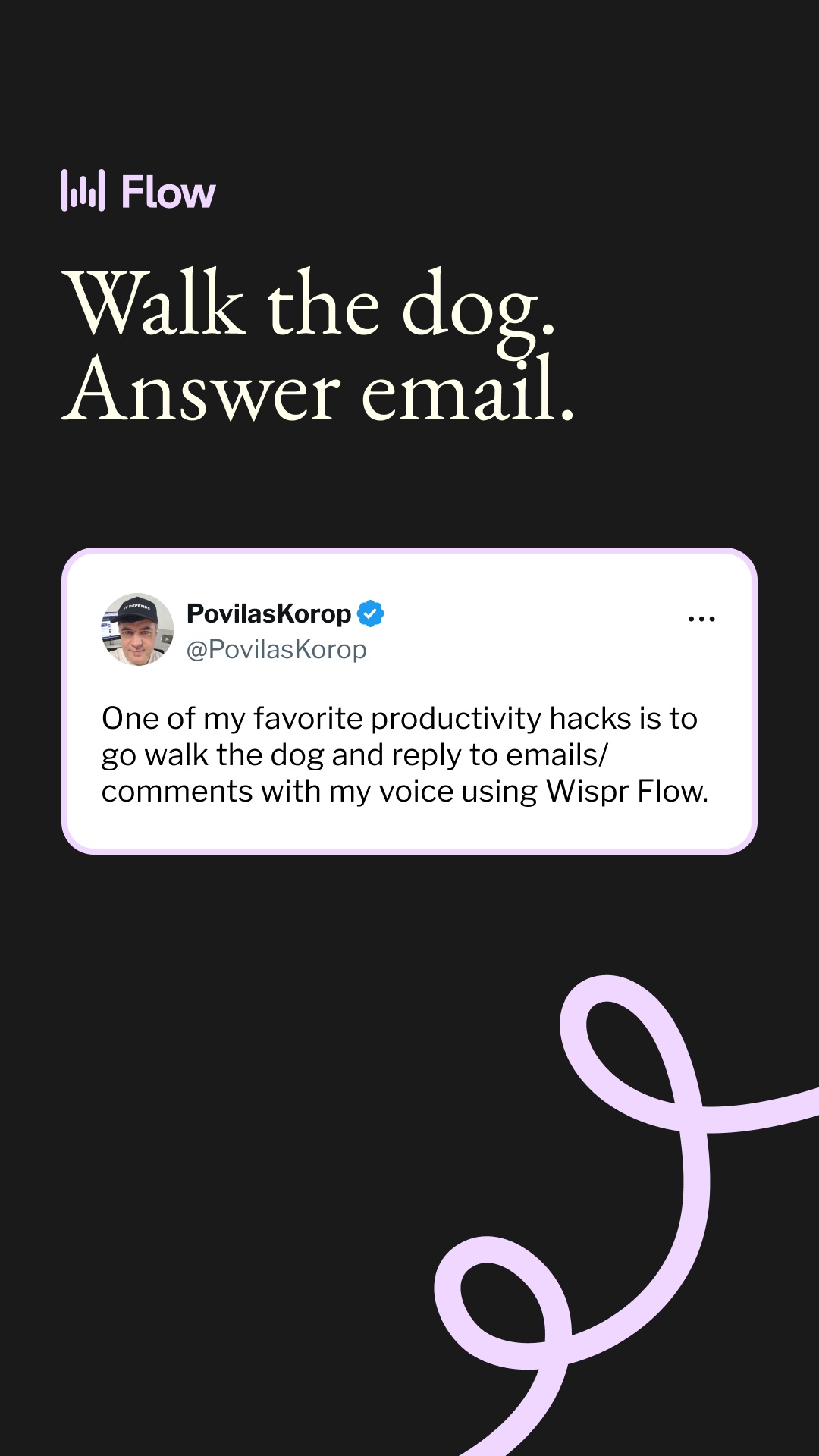 Wispr Flow Facebook ad