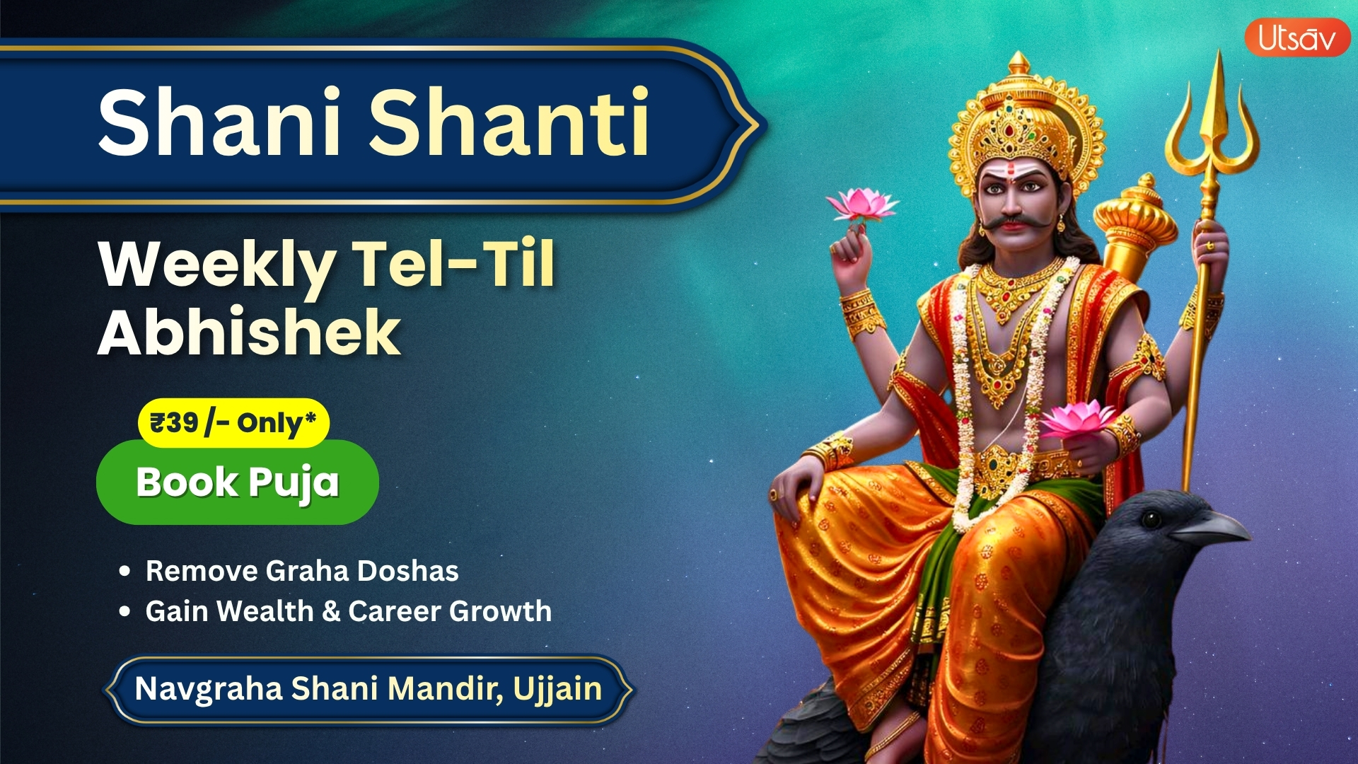 Utsav App : India’s most Loved  Puja Booking App Facebook ad