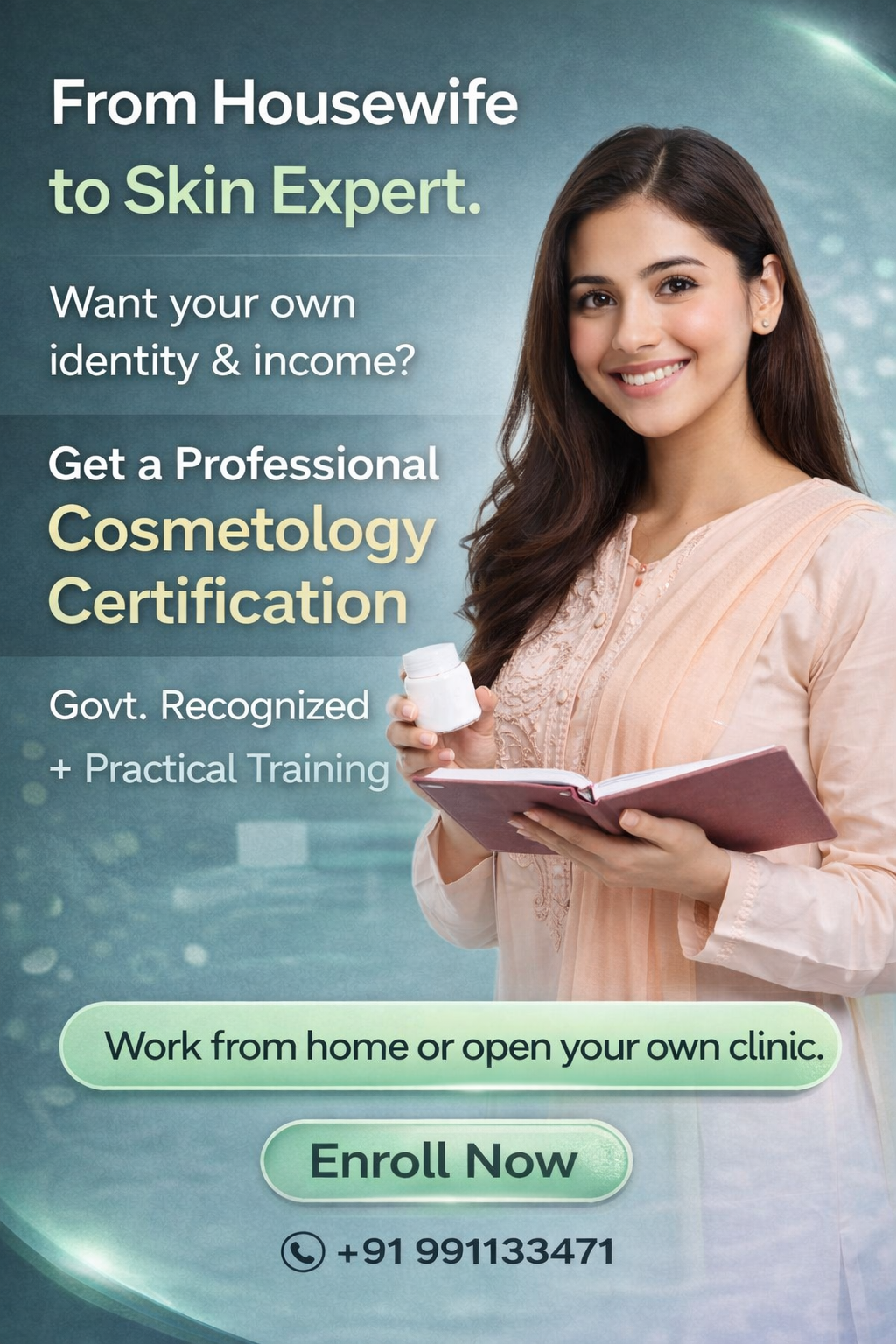 Rreti Upadhaya Facebook ad: Advanced Cosmetology Course by DermaKind