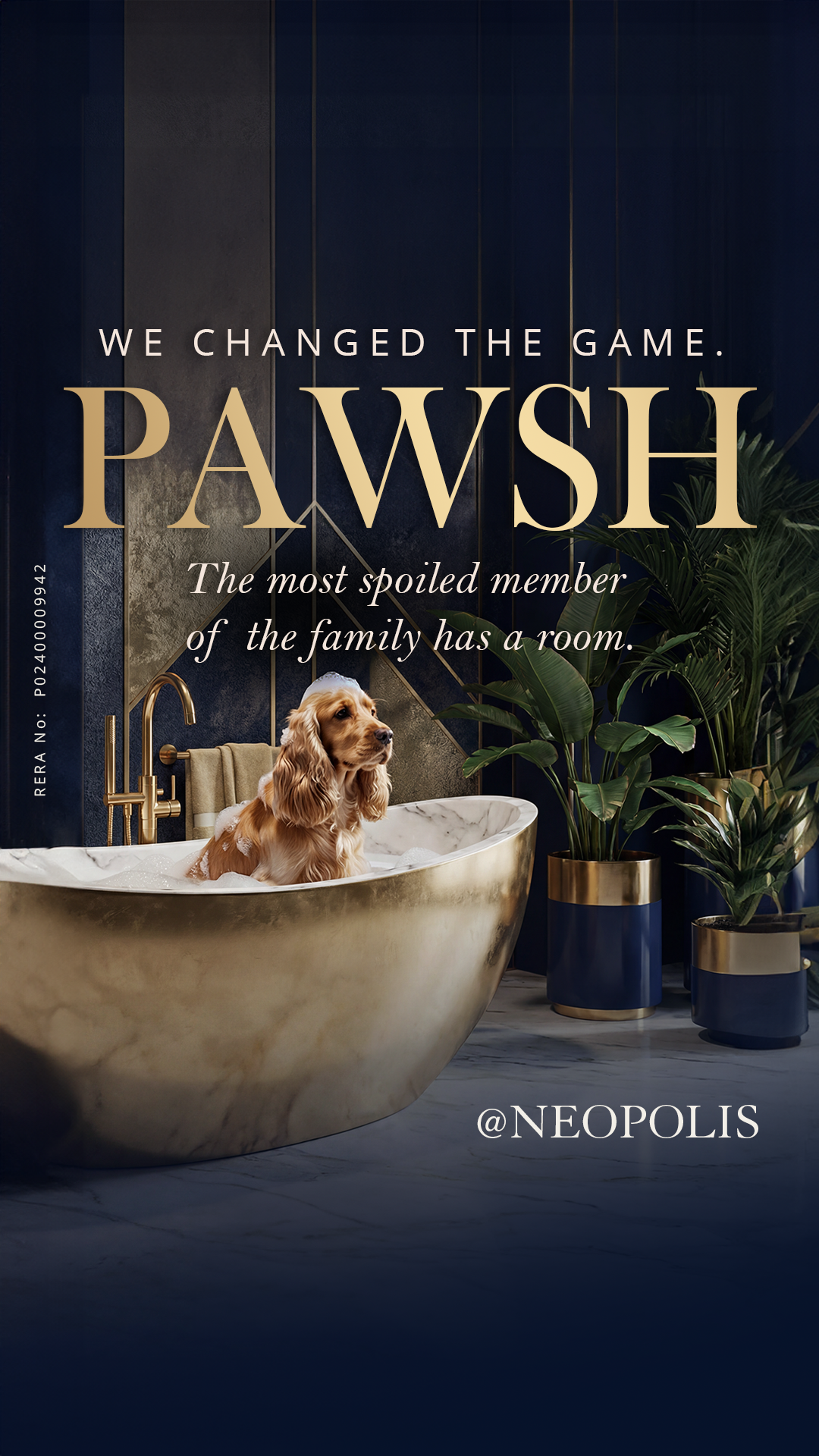 TheTrilight Facebook ad: Luxury Living, Redefined for Your Furry Royalty.