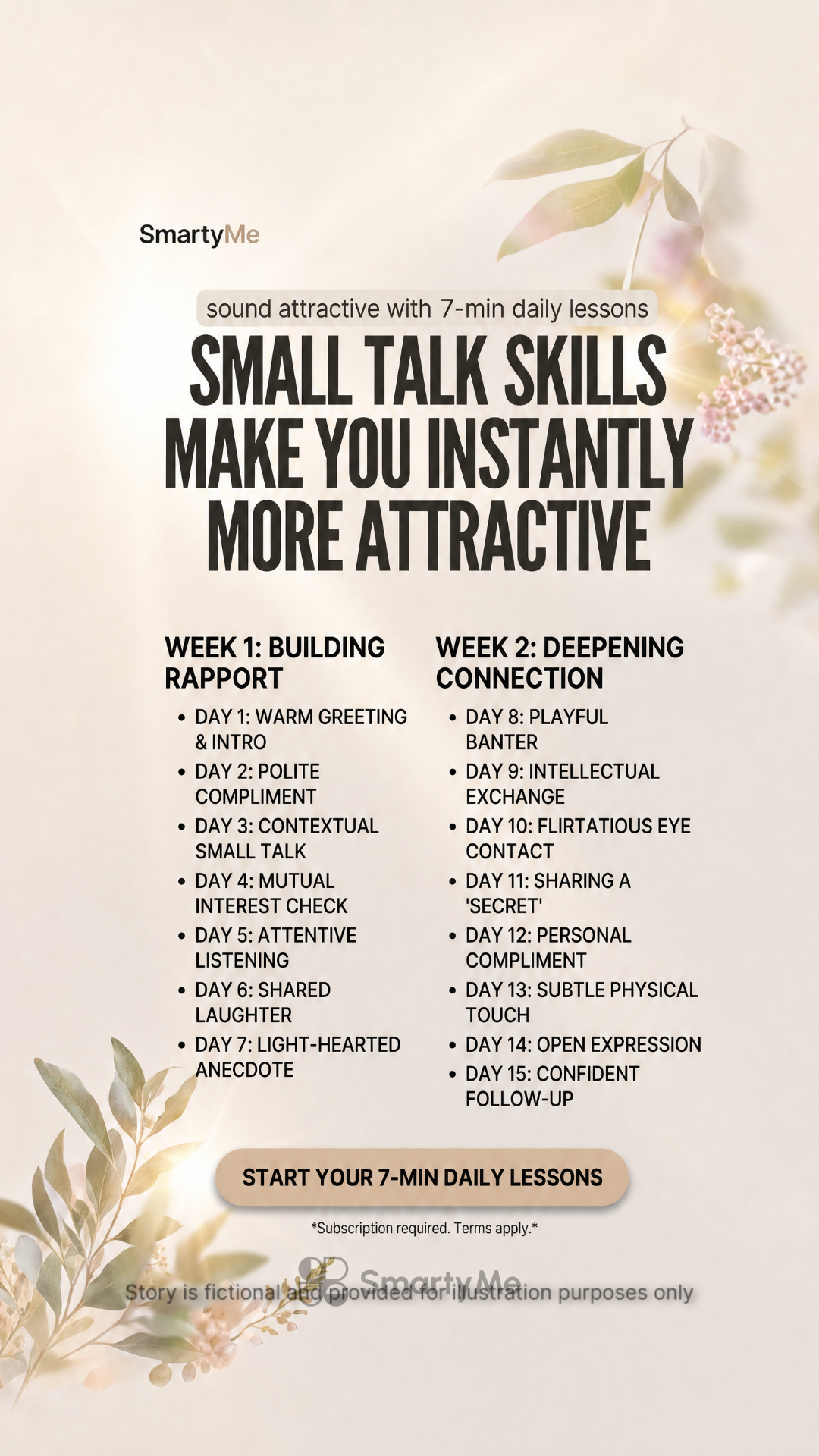 SmartyMe: High-Value Women Speak Facebook ad: Lead with words. Inspire with presence.